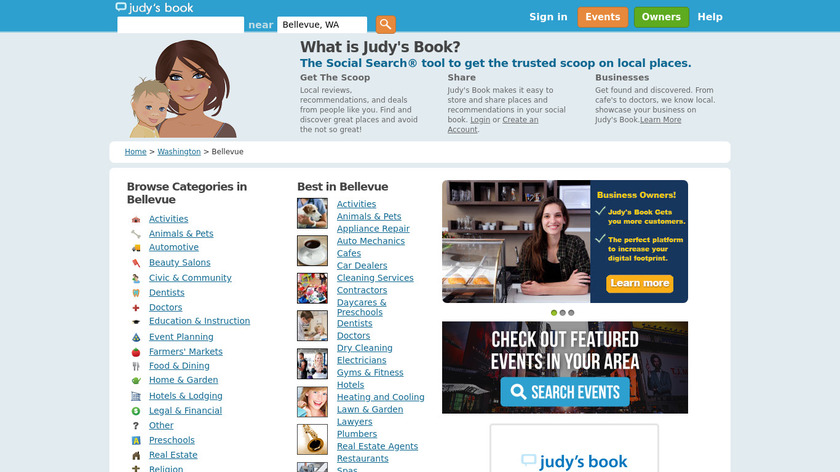 Judy’s Book Landing Page