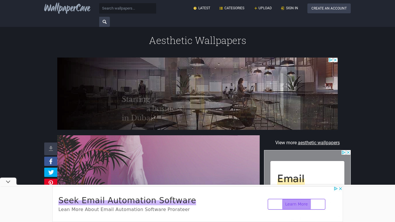 Aesthetic Wallpaper Landing page