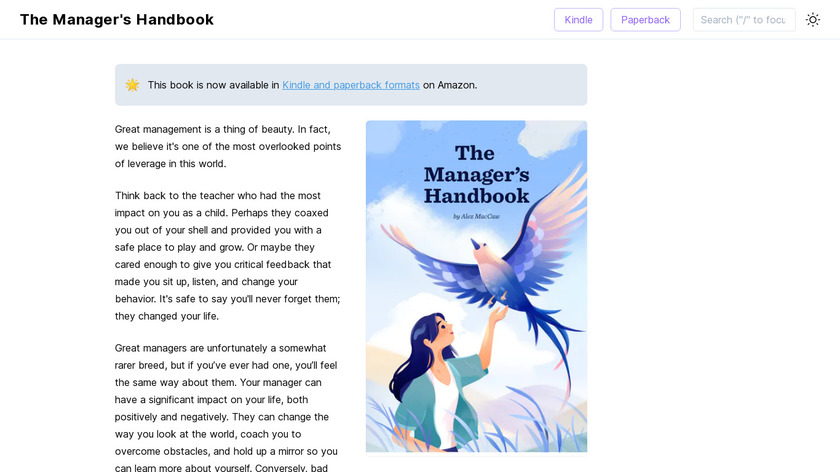 The Manager's Handbook Landing Page