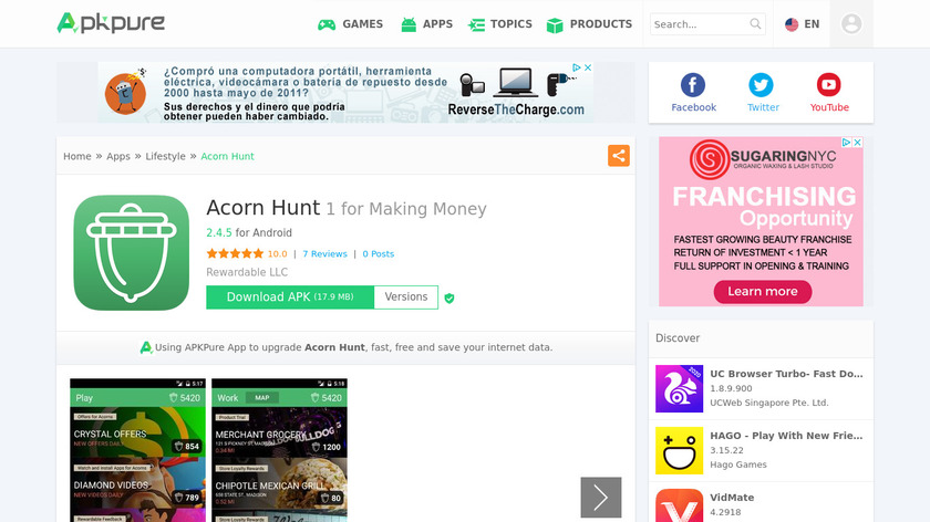 Acorn Hunt Landing Page