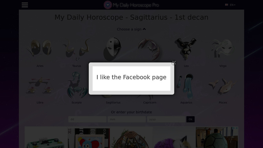 My Horoscope Landing Page