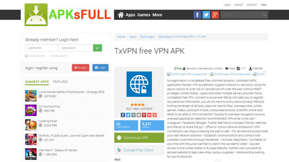 apksfull.com TxVPN free VPN image