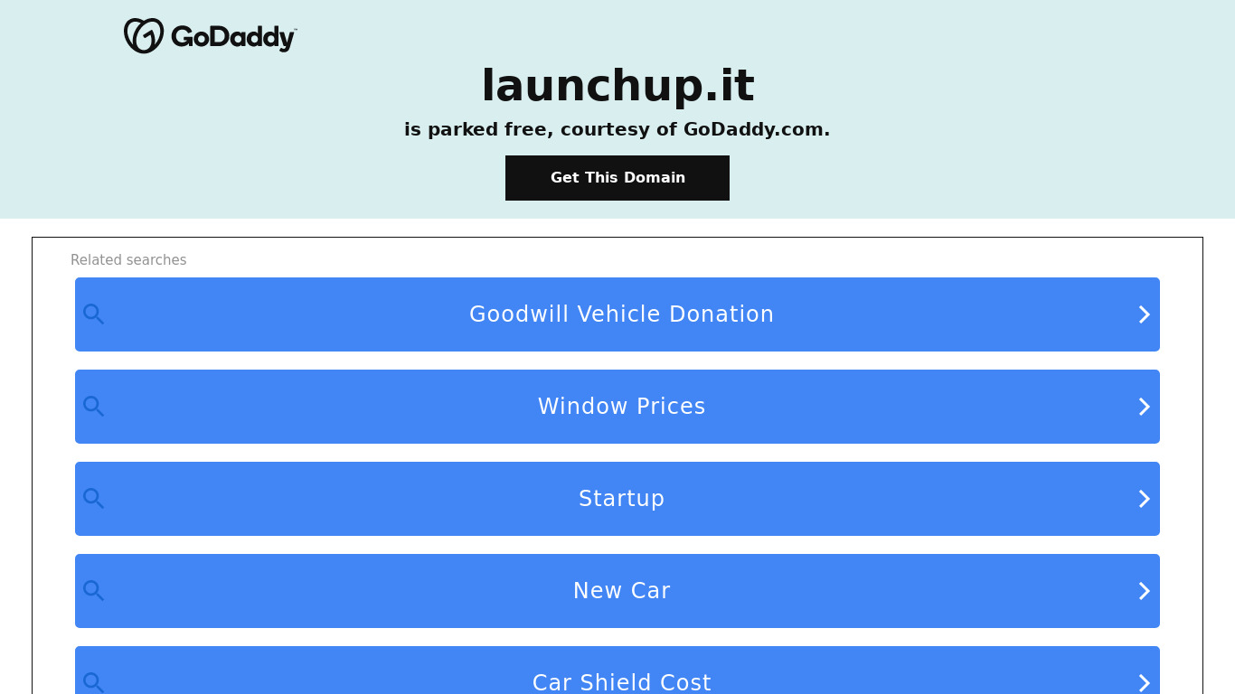 LaunchUp Landing page