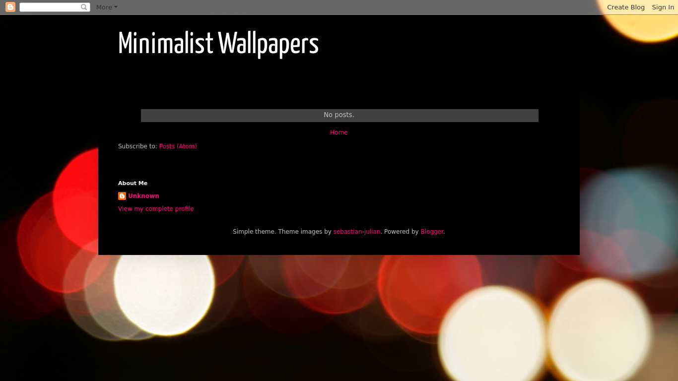 Minimalist Wallpapers HD Landing page