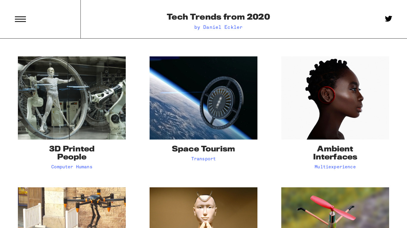Tech Trends from 2020 🚀 Landing page