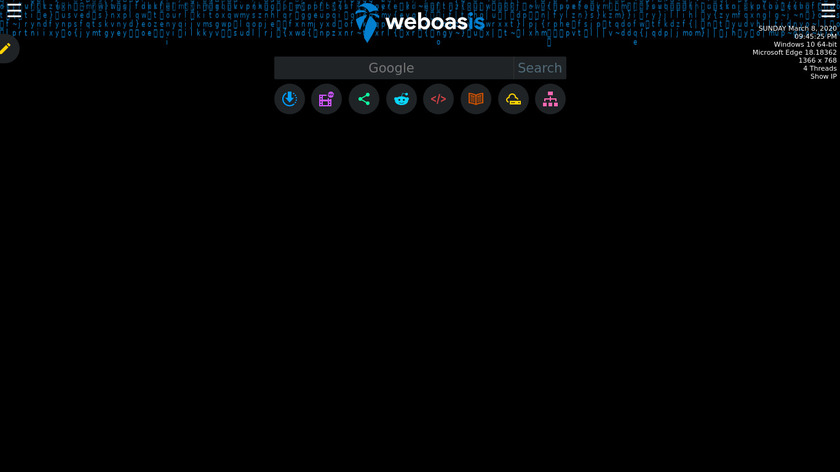 WebOasis Landing Page