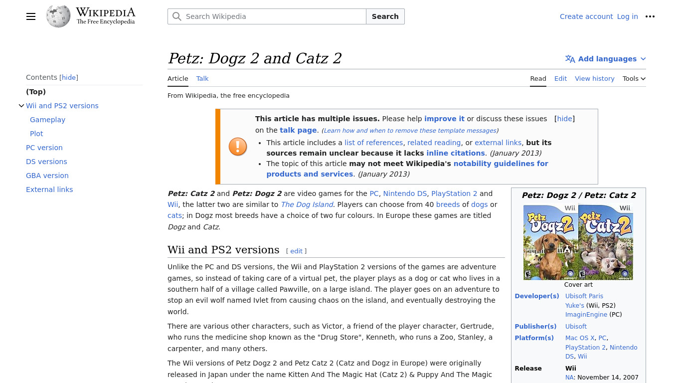 Petz: Catz 2 Landing page