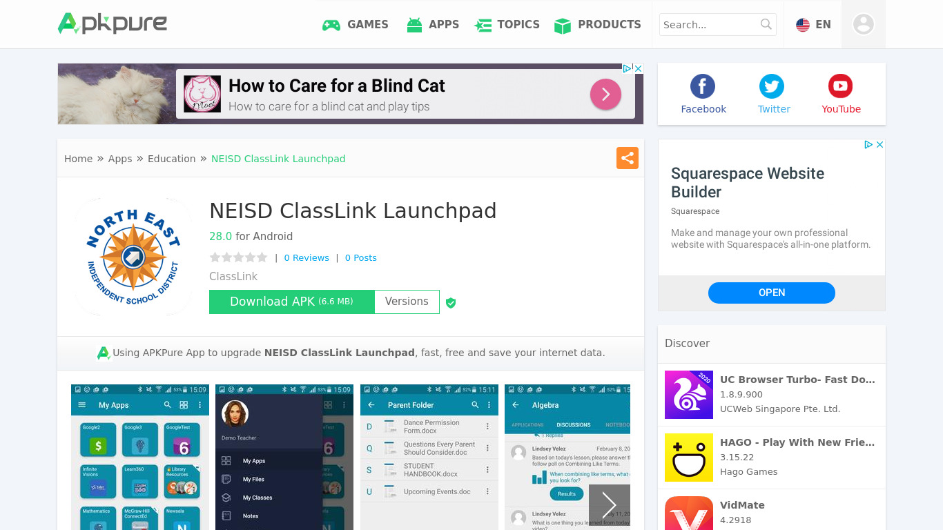 NEISD ClassLink Launchpad Landing page
