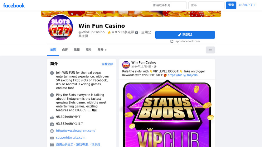 WinFun Casino Landing Page