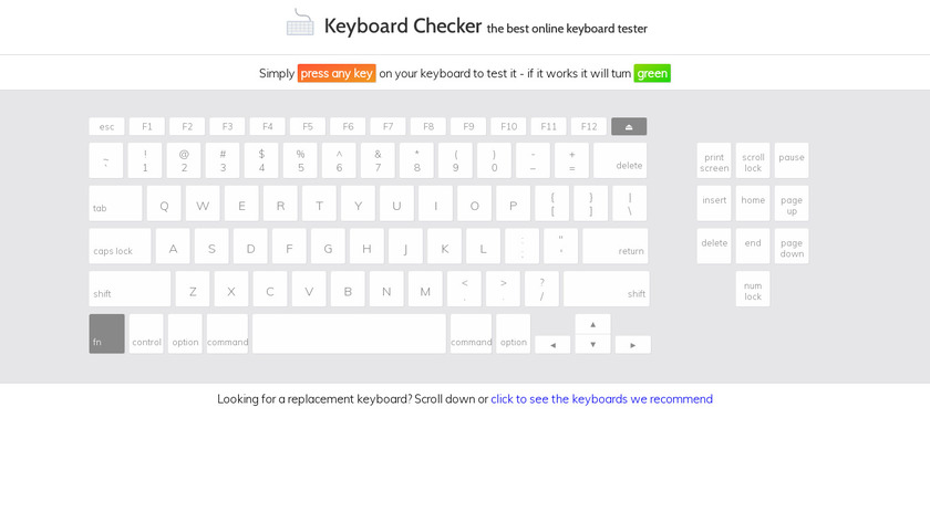 Keyboard Checker Landing Page
