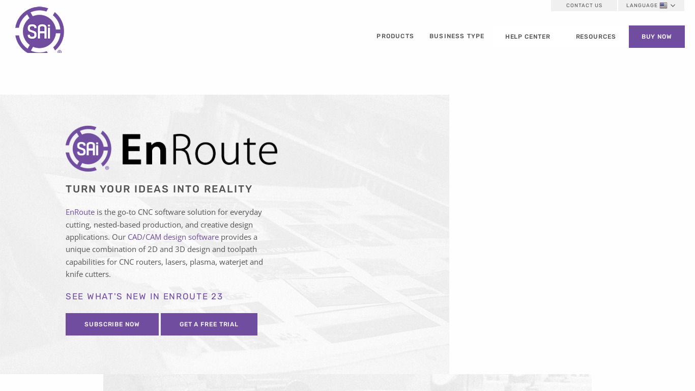EnRoute Landing page