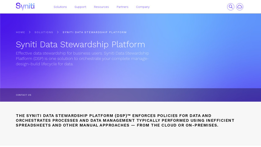 BackOffice Associates Data Stewardship Platform Landing Page