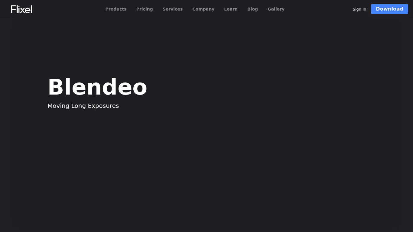 Blendeo Landing page