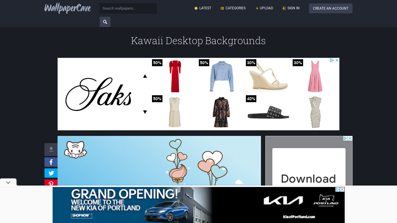 Kawaii Wallpapers | Cute Backgrounds Landing page