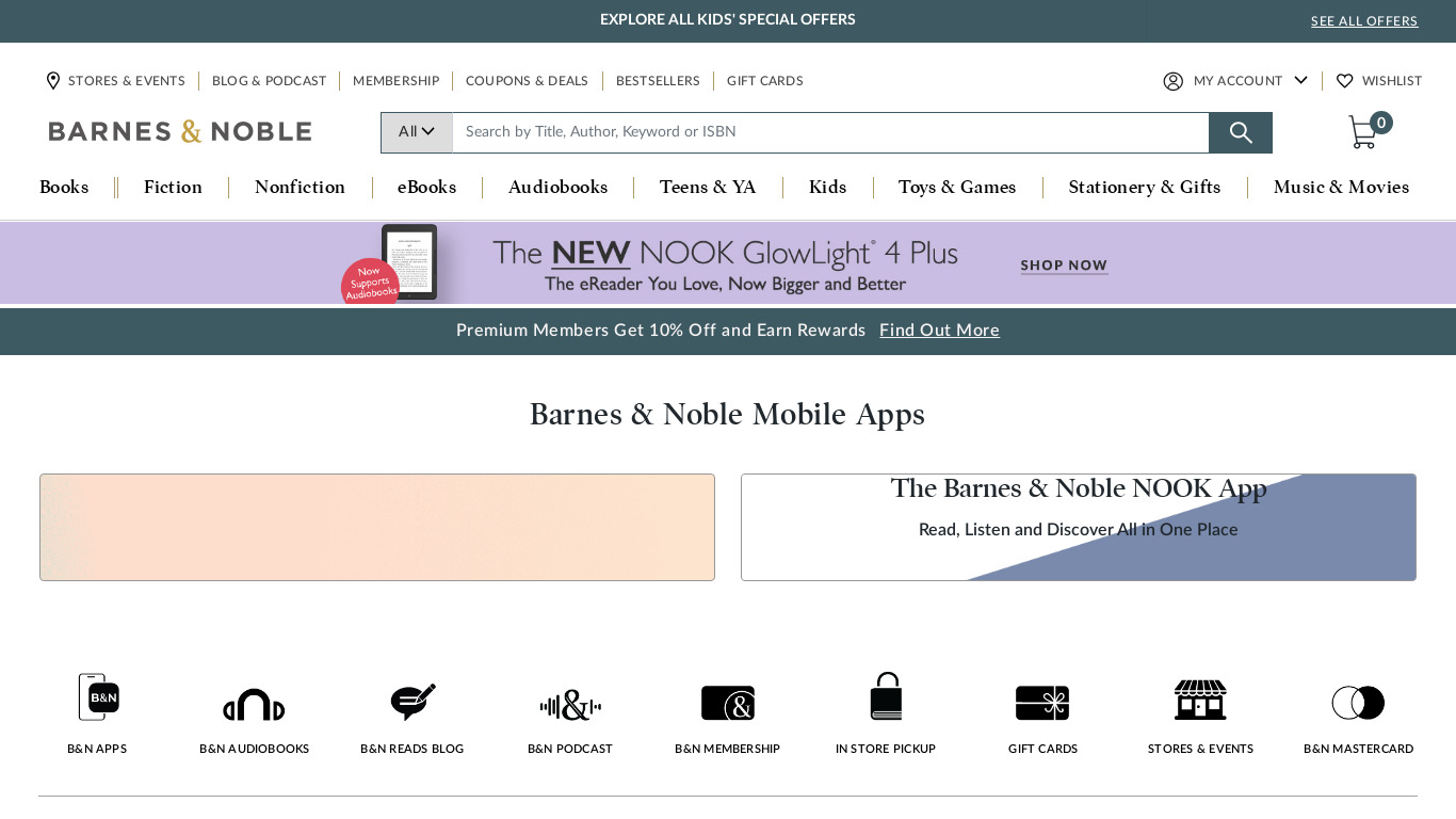 NOOK: Read eBooks & Magazines Landing page