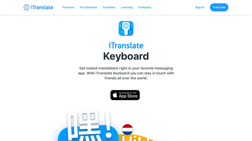 iTranslate Keyboard Landing Page