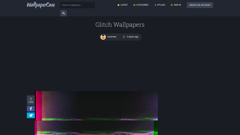 Glitch Wallpapers Landing Page