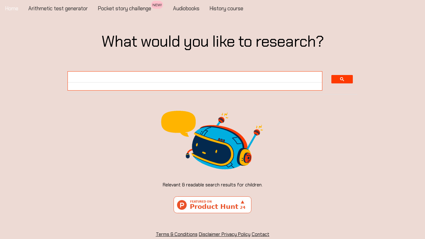 Researchify Landing page
