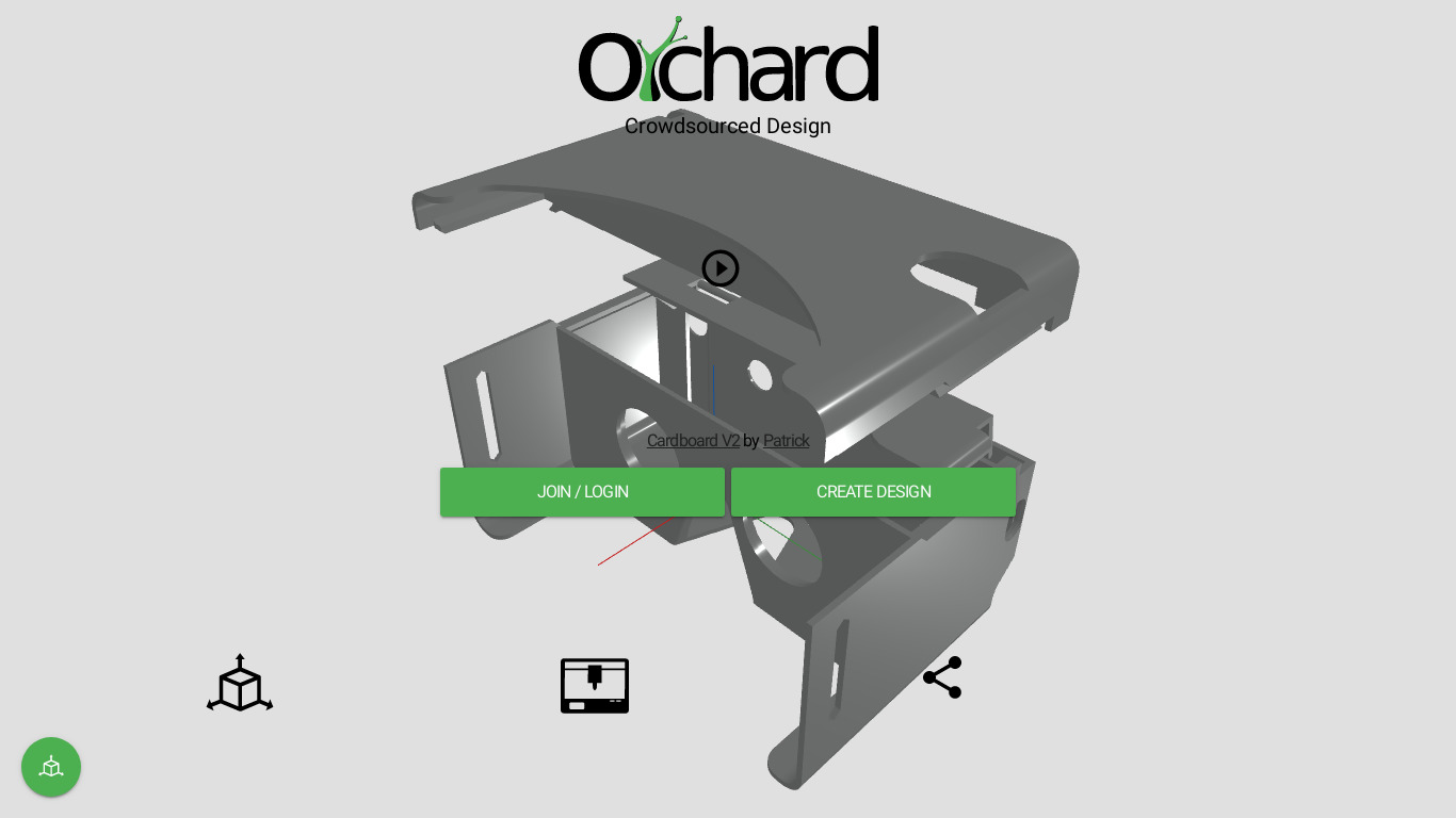 3D Orchard Landing page