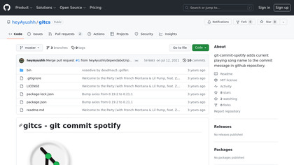 Git commit spotify image