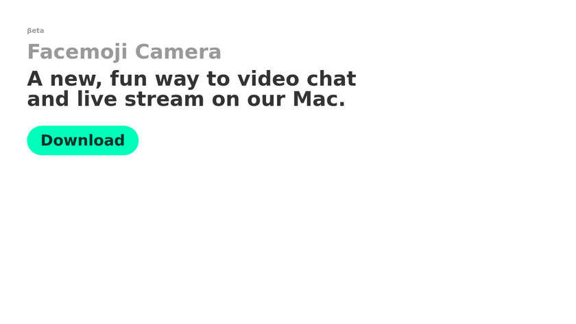 Facemoji Camera for Mac Landing Page