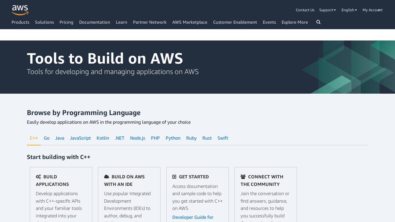 AWS ElasticWolf Client Console Landing page