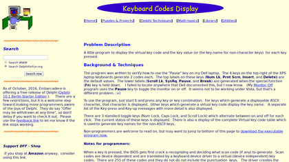 Keyboard Codes Display image