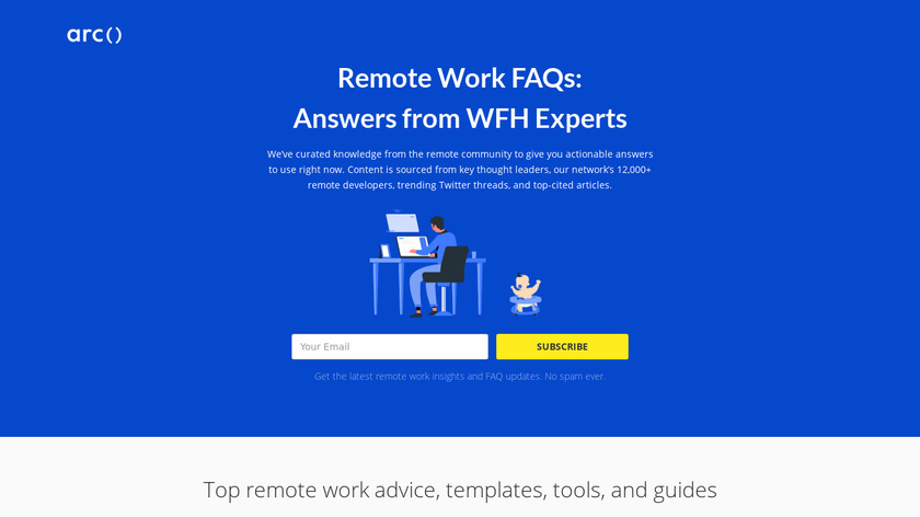 Arc Remote Work FAQs Landing Page