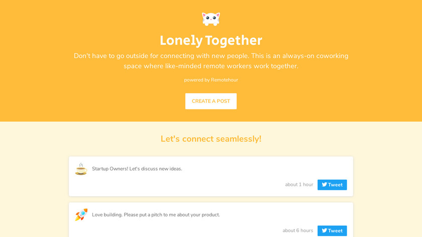 Lonely Together Landing Page