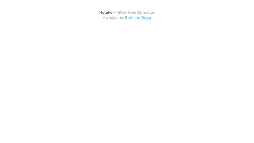 Notatio Landing Page