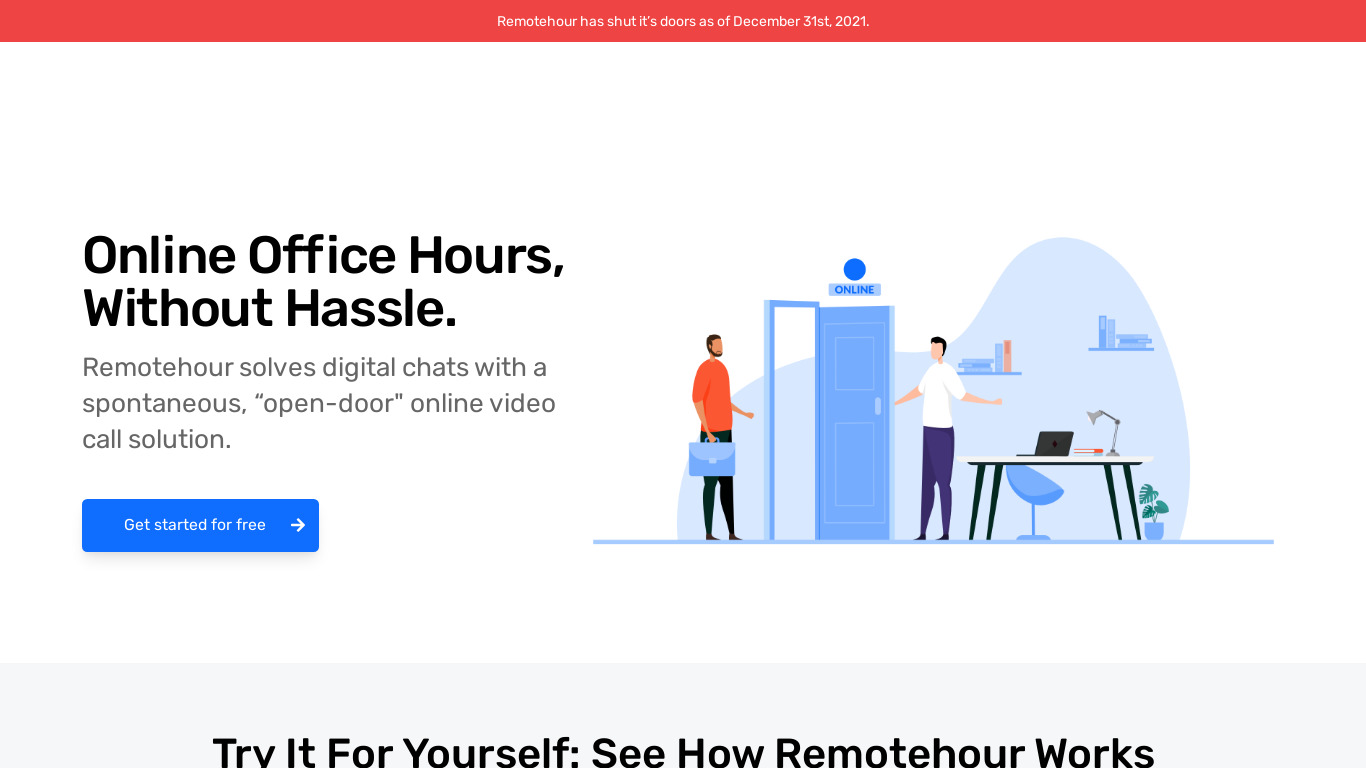 Remotehour Landing page