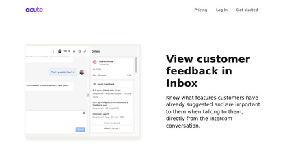 Acute feedback for Intercom image