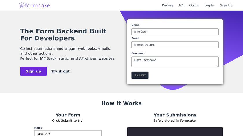 Formcake Landing Page