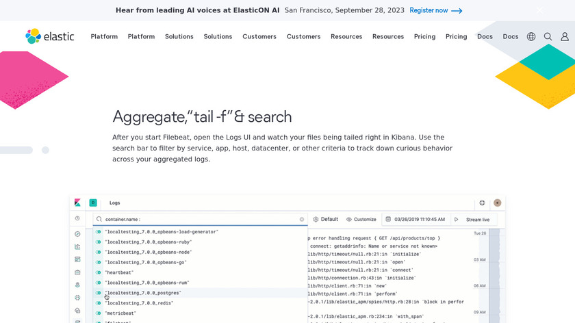 FileBeat Landing Page