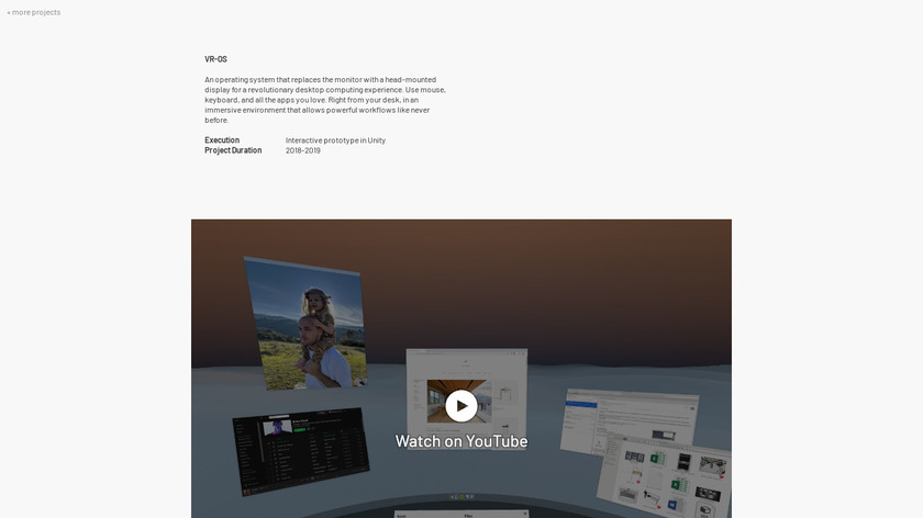 VR-OS Landing Page