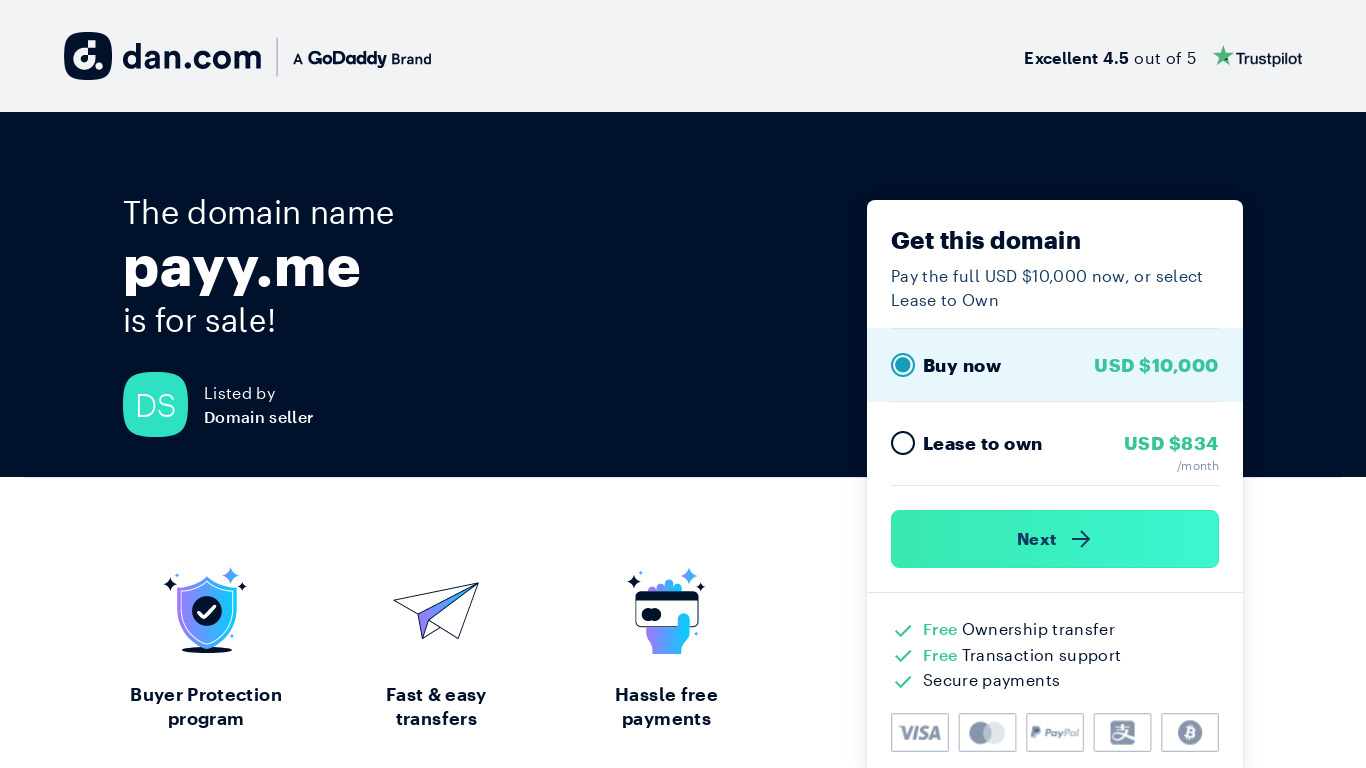 Payy Landing page