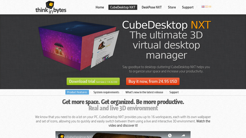 CubeDesktop NXT Landing Page