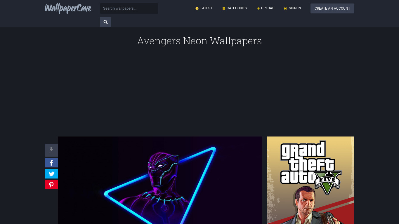Neon Wallpapers HD Landing page