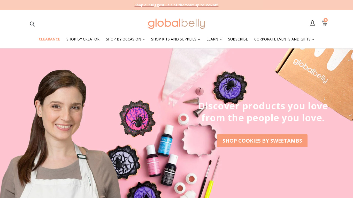 Global Belly Landing page
