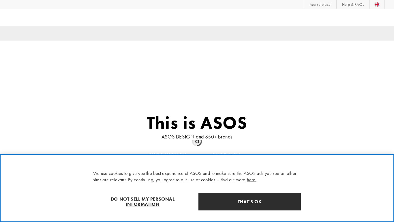 ASOS Landing page
