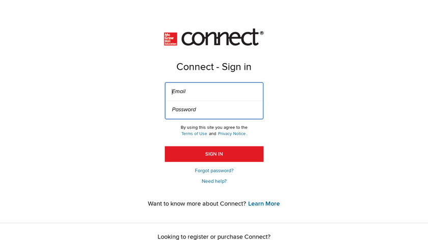 McGraw-Hill Connect Landing Page
