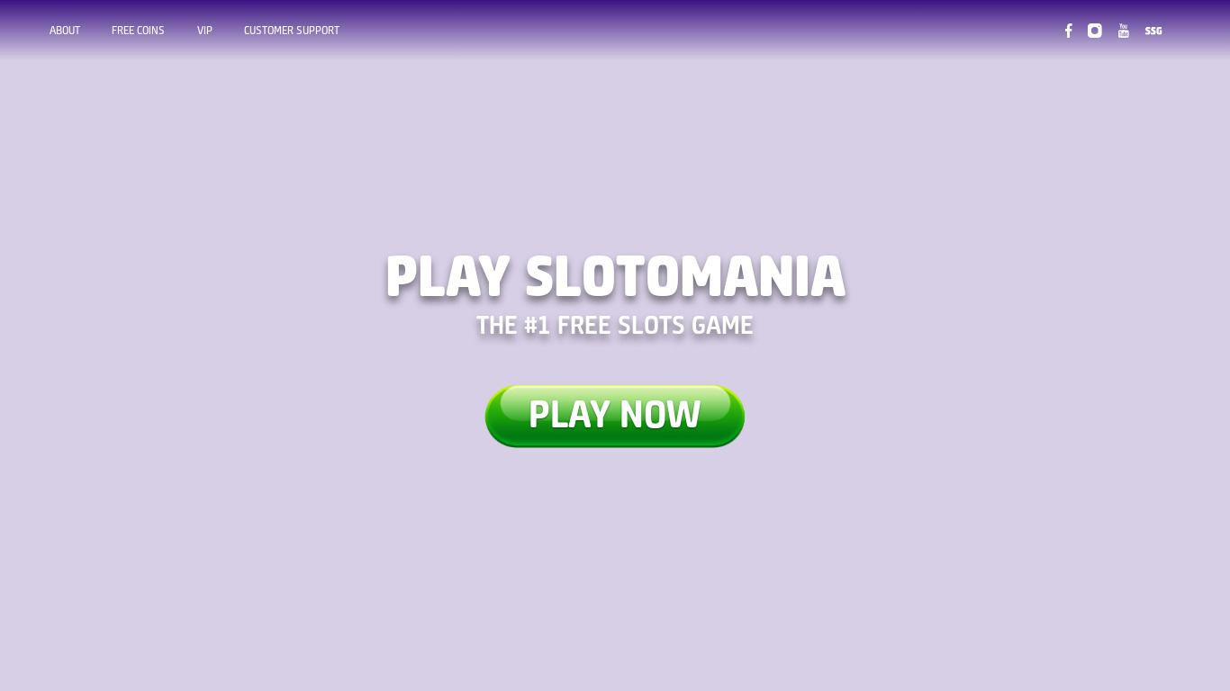 Slotomania Landing page
