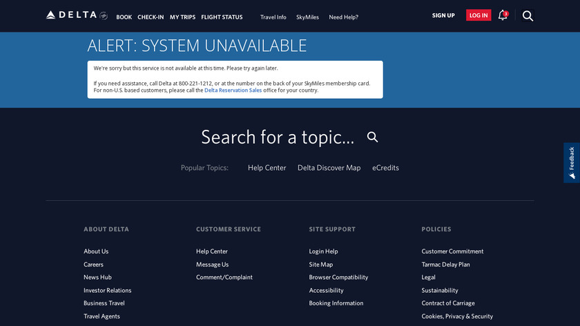 Fly Delta Landing Page