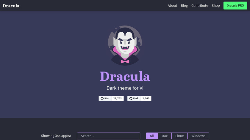 Dracula Landing Page
