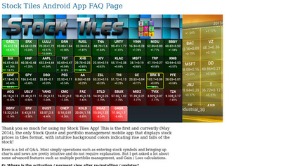 Realtime Stock Quotes & Tiles image