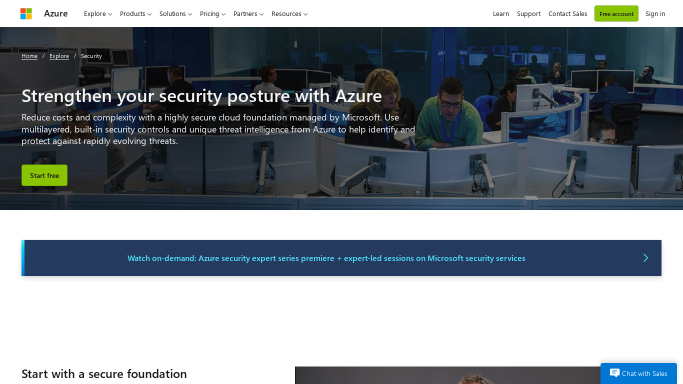 Azure Security & Compliance Landing page