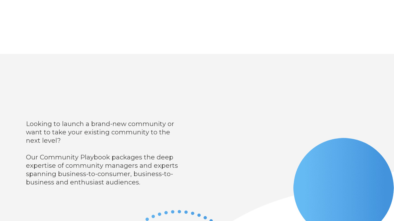 The Ultimate Community Playbook Landing page