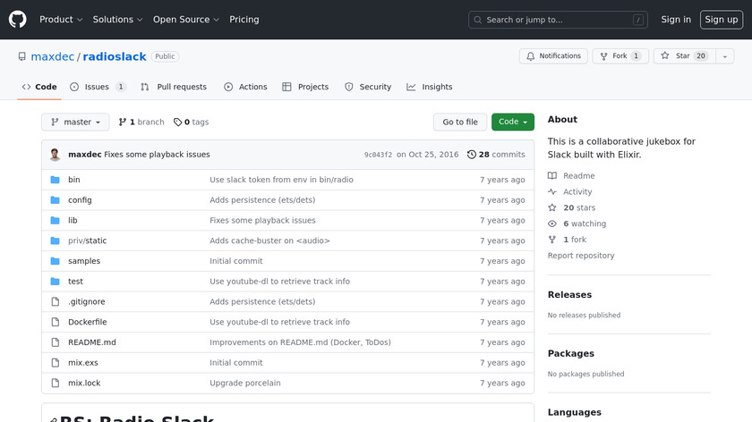 Radio Slack Landing Page
