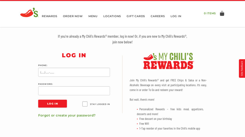 Chili’s LINC Landing Page
