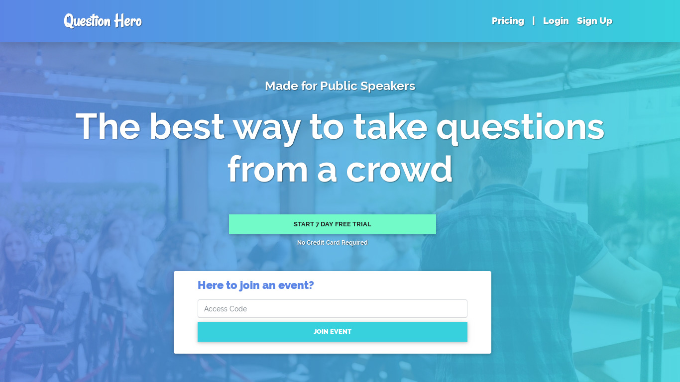 Question Hero Landing page